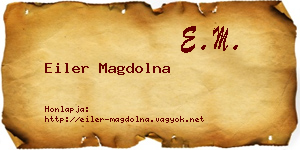 Eiler Magdolna névjegykártya